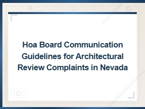 Nevada Hoa Architectural Review Appeal Guidelines