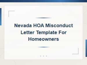 Nevada Hoa Misconduct Letter Template for Homeowners