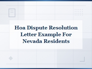 Nevada Hoa Property Violation Dispute Letter Sample